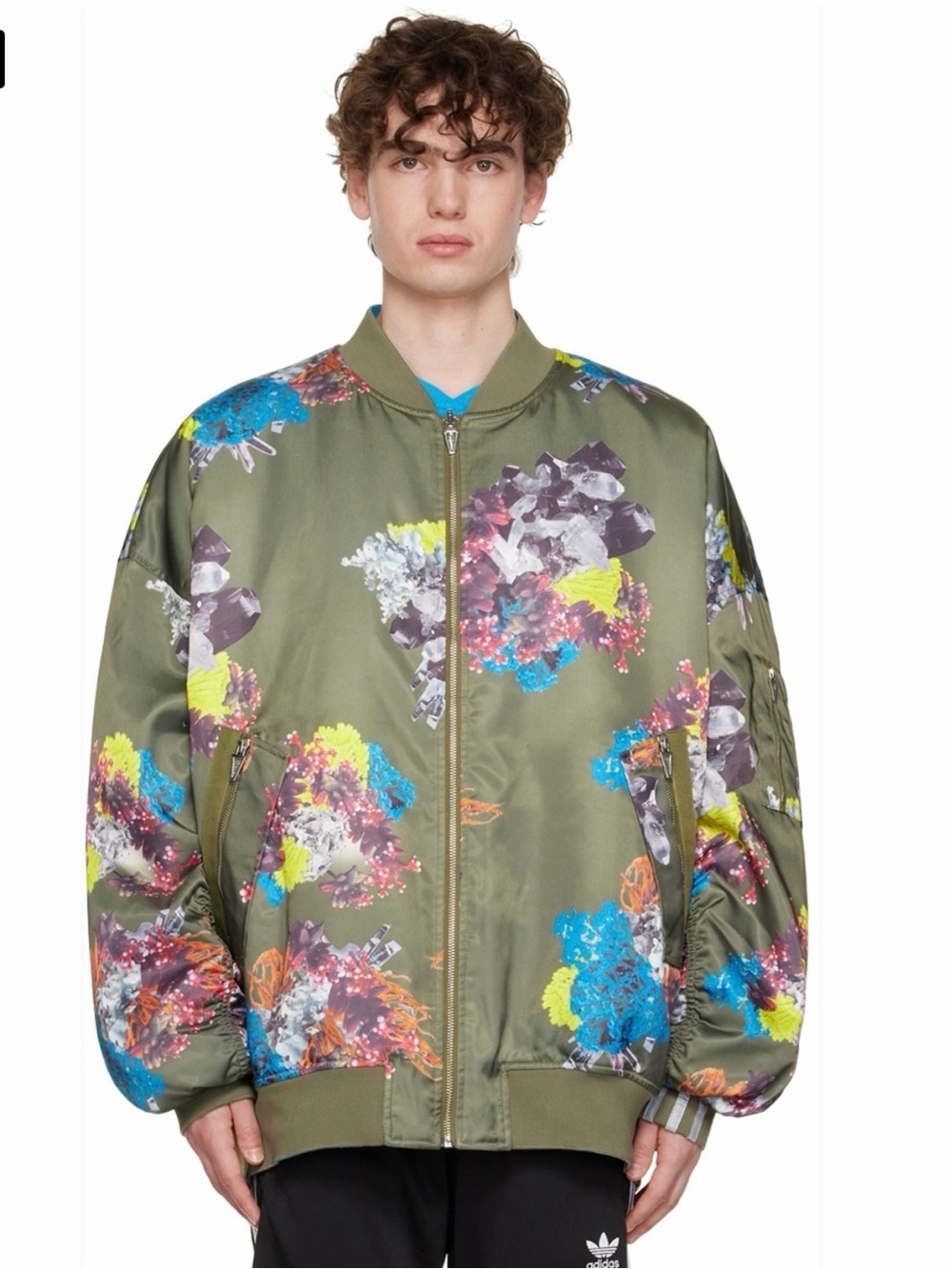 IVY PARK Olive Floral Print Bomber Jacket